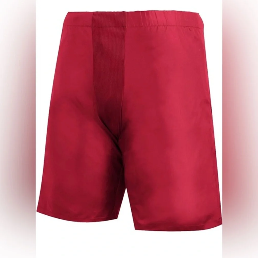 Adidas Men Red Lace Up Front Athletic‎ Hockey Shorts Sz XL